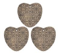 Lot de 3 désodorisants de voiture à suspendre en forme d'amour à suspendre, cartes parfumées durables pour voiture, maison, bureau, style noir