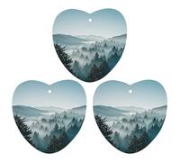 Lot de 3 désodorisants de voiture à suspendre en forme d'arbre bleu et vert, cartes parfumées durables pour voiture, maison, bureau, style gris