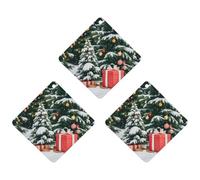 Lot de 3 désodorisants de voiture à suspendre en forme de pin et boîte cadeau, cartes parfumées longue durée pour voiture, maison, bureau, gris