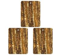 Lot de 3 désodorisants de voiture à suspendre - Feuilles d'encens parfumées pour voiture, maison, décoration intérieure - Paillettes dorées scintillantes