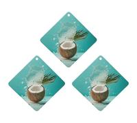 Lot de 3 désodorisants de voiture à suspendre - Feuilles d'encens parfumées pour voiture, maison, décoration intérieure - Boisson à la noix de coco