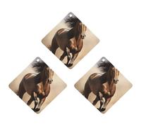 Lot de 3 désodorisants de voiture à suspendre - Feuilles d'encens parfumées pour voiture, maison, décoration intérieure, cheval qui court