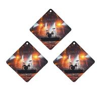 Lot de 3 désodorisants de voiture à suspendre - Feuilles d'encens parfumées pour voiture, maison, décoration intérieure, scène de concert de rock