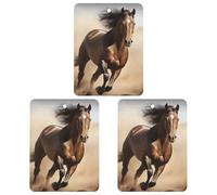 Lot de 3 désodorisants de voiture à suspendre - Feuilles d'encens parfumées pour voiture, maison, décoration intérieure, cheval qui court