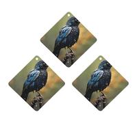 Lot de 3 désodorisants de voiture à suspendre - Feuilles d'encens parfumées pour voiture, maison, décoration intérieure, oiseau les jours de pluie