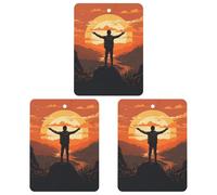 Lot de 3 désodorisants de voiture à suspendre - Feuilles d'encens parfumées pour voiture, maison, décoration intérieure, bras ouverts