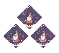 Lot de 3 désodorisants de voiture à suspendre - Feuilles parfumées à suspendre pour voiture, maison, décoration intérieure - Père Noël heureux