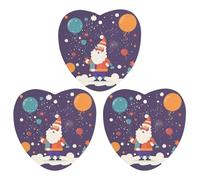 Lot de 3 désodorisants de voiture à suspendre - Feuilles parfumées à suspendre pour voiture, maison, décoration intérieure - Père Noël heureux