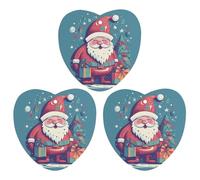 Lot de 3 désodorisants de voiture à suspendre - Feuilles parfumées à suspendre pour voiture, maison, décoration intérieure - Père Noël souriant heureux