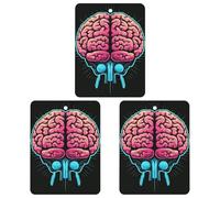 Lot de 3 désodorisants de voiture à suspendre - Feuilles parfumées à suspendre pour voiture, maison, décoration intérieure, exercice cérébral