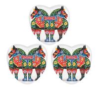 Lot de 3 désodorisants de voiture à suspendre - Feuilles parfumées à suspendre pour voiture, maison, voiture, décoration intérieure, coureur suédois Dala Horse Folk