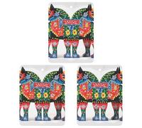 Lot de 3 désodorisants de voiture à suspendre - Feuilles parfumées à suspendre pour voiture, maison, voiture, décoration intérieure, coureur suédois Dala Horse Folk