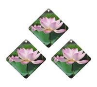 Lot de 3 désodorisants de voiture à suspendre - Motif lotus - Cartes parfumées - Gris - Longue durée - Pour homme et femme - Désodorisant naturel avec cordon - Freshies automobiles