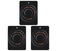 Lot de 3 désodorisants de voiture à trous noirs mystérieux cosmiques à suspendre, cartes parfumées durables pour voiture, maison, bureau, style blanc