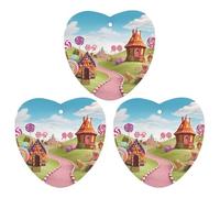 Lot de 3 désodorisants de voiture Candy Land à suspendre, cartes parfumées mignonnes blanches, désodorisants de voiture durables pour femmes et hommes, désodorisants naturels avec cordon de serrage