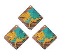 Lot de 3 désodorisants de voiture en forme de carte sur fond en bois, cartes parfumées longue durée pour voiture, maison, bureau, style noir