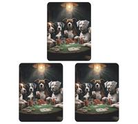 Lot de 3 désodorisants de voiture en forme de chiens de poker à suspendre, cartes parfumées mignonnes blanches, désodorisants durables pour voitures neuves pour homme et femme avec cordon