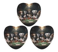 Lot de 3 désodorisants de voiture en forme de chiens de poker à suspendre, cartes parfumées mignonnes blanches, désodorisants durables pour voitures neuves pour homme et femme avec cordon