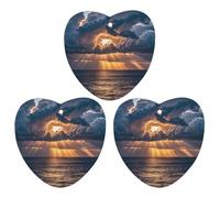 Lot de 3 désodorisants de voiture en forme de nuages de pluie à suspendre, cartes parfumées longue durée pour voiture, maison, bureau, style noir