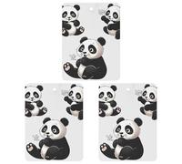 Lot de 3 désodorisants de voiture en forme de panda ludique à suspendre, cartes parfumées mignonnes blanches, désodorisants de voiture durables pour femmes et hommes, désodorisants naturels avec