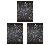 Lot de 3 désodorisants de voiture en mathématiques et physiques à suspendre - Cartes parfumées - Noir - Désodorisant de voiture - Longue durée - Pour homme et femme - Avec cordon de serrage