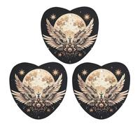 Lot de 3 désodorisants de voiture Moon and Flowers, motif amour à suspendre, cartes parfumées durables pour voiture, maison, bureau, style gris
