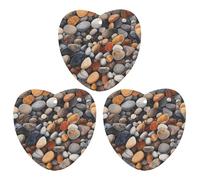 Lot de 3 désodorisants de voiture Rocks And Pebbles à suspendre - Cartes parfumées - Noir - Longue durée - Parfums de voitures neuves pour homme et femme - Désodorisant naturel avec cordon de serrage