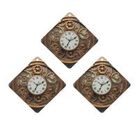 Lot de 3 désodorisants de voiture rouillés steampunk à suspendre - Cartes parfumées - Gris mignon - Désodorisant de voiture - Parfums de voitures neuves pour homme et femme - Désodorisant naturel avec