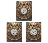 Lot de 3 désodorisants de voiture rouillés steampunk à suspendre - Cartes parfumées - Noir - Longue durée - Pour homme et femme - Désodorisant naturel avec cordon de serrage