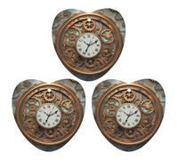 Lot de 3 désodorisants de voiture rouillés steampunk à suspendre - Cartes parfumées - Noir - Longue durée - Pour homme et femme - Désodorisant naturel avec cordon de serrage