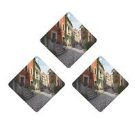 Lot de 3 désodorisants de voiture Street of Italy à suspendre, cartes parfumées mignonnes grises, désodorisants de voiture durables pour femmes et hommes, désodorisants naturels avec cordon de serrage