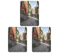 Lot de 3 désodorisants de voiture Street of Italy à suspendre, cartes parfumées mignonnes noires, désodorisants de voiture durables pour femmes et hommes, désodorisants naturels avec cordon de serrage