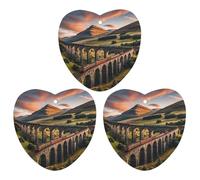 Lot de 3 désodorisants de voiture Sunset over Elevated Bridge - Cartes parfumées durables pour voiture, maison, bureau - Style gris