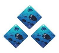Lot de 3 désodorisants en forme de poisson en vol stationnaire dans la mer, cartes parfumées longue durée pour voiture, maison, bureau, style blanc