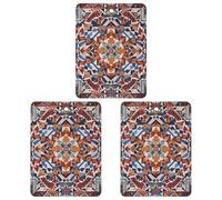 Lot de 3 désodorisants marocains à suspendre pour voiture - Motif patchwork marocain - Jolis désodorisants blancs pour voiture - Pour homme et femme - Avec cordon de serrage