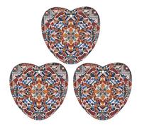 Lot de 3 désodorisants marocains à suspendre pour voiture - Motif patchwork marocain - Jolis désodorisants blancs pour voiture - Pour homme et femme - Avec cordon de serrage