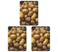 Lot de 3 désodorisants naturels à suspendre pour voiture - Motif pommes de terre - Noir mignon - Pour homme et femme - Avec cordon