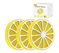 Lot de 3 désodorisants pour réfrigérateur avec technologie alcaline solide AOP-KF, éliminateur d'odeurs fraîches longue durée de 2 ans pour réfrigérateur, cuisine, appartement, placard et petits