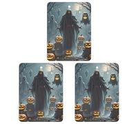Lot de 3 désodorisants pour voiture à suspendre - Motif faucheuse - Tablettes d'aromathérapie - Cartes parfumées à suspendre - Pour rétroviseur, armoire, armoire à chaussures - Carré - Blanc