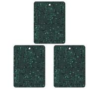 Lot de 3 désodorisants pour voiture Hacker à suspendre - Cartes parfumées - Thé mignon - Désodorisants de voiture durables pour homme et femme - Désodorisant naturel avec cordon de serrage