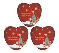 Lot de 3 désodorisants pour voiture « Merry Christmas and Happy New Year » à suspendre - Cartes parfumées durables pour voiture, maison, bureau - Style noir