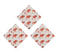 Lot de 3 désodorisants pour voiture Motif teckels à suspendre - Cartes parfumées durables pour voiture, maison, bureau - Style noir