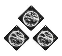 Lot de 3 désodorisants pour voiture The Mysterious Burning of The Sun, cartes parfumées durables pour voiture, maison, bureau - Style noir