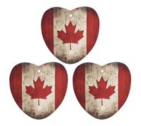 Lot de 3 désodorisants rétro pour voiture, maison, bureau, motif drapeau du Canada, cartes parfumées durables à suspendre, style blanc