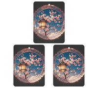 Lot de 3 désodorisants ronds à suspendre pour voiture, maison, bureau - Lanterne ronde - Style blanc