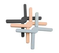 Lot de 3 Dessous de Plat épais et antidérapants en Silicone, résistant à la Chaleur, Support de Casserole en Silicone Extensible écologique, Design en Croix Pliable pour économiser Beaucoup d'espace