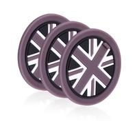Lot de 3 dessous de verre gris, mini accessoires de voiture, dessous de verre, dessous de verre de voiture, sous-verres de style Union Jack, dessous de verre en silicone