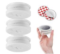 Lot de 3 détecteurs de fumée NF avec supports aimantés de fixation