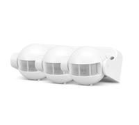 Lot de 3 détecteurs de Mouvement Infrarouge Garza d'extérieur pour Mur, avec Angle de détection 180°, Temps d'allumage réglable à 10 Sec -7 Min, Blanc