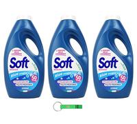 Lot de 3 détergents doux Detersivo Lavatrice Blue - Lessive liquide - 50 lavages 2250 ml + porte-clés Beni Culinari